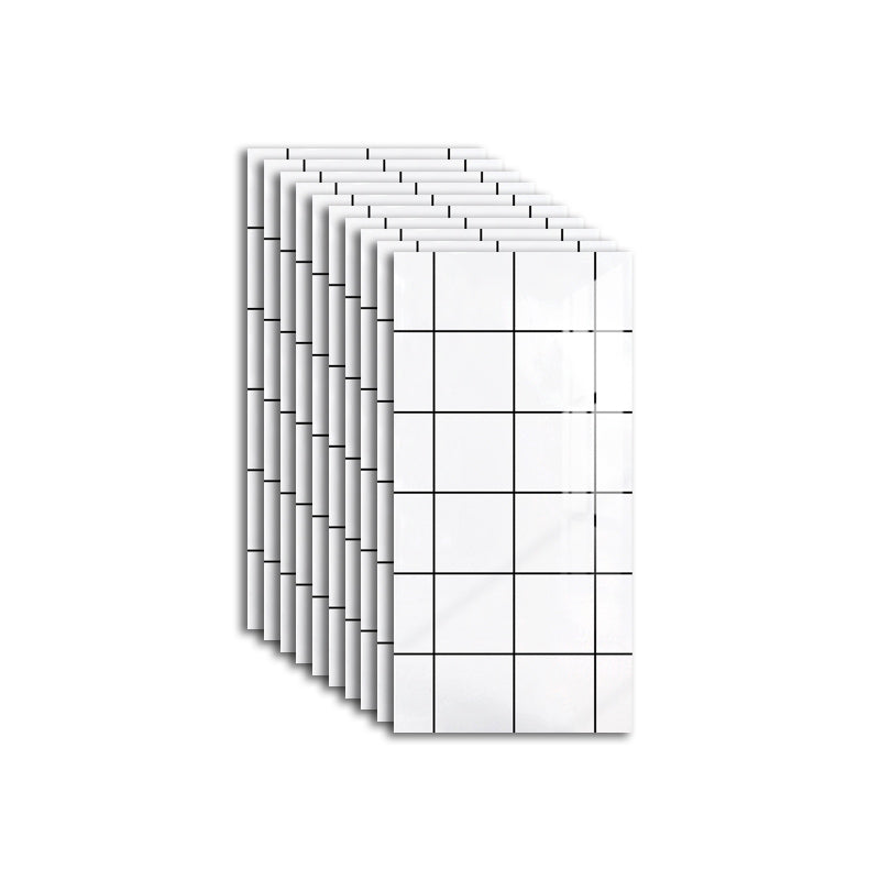 Rectangular Mildew Resistant Tile PVC Singular Peel & Stick Tile for Kitchen