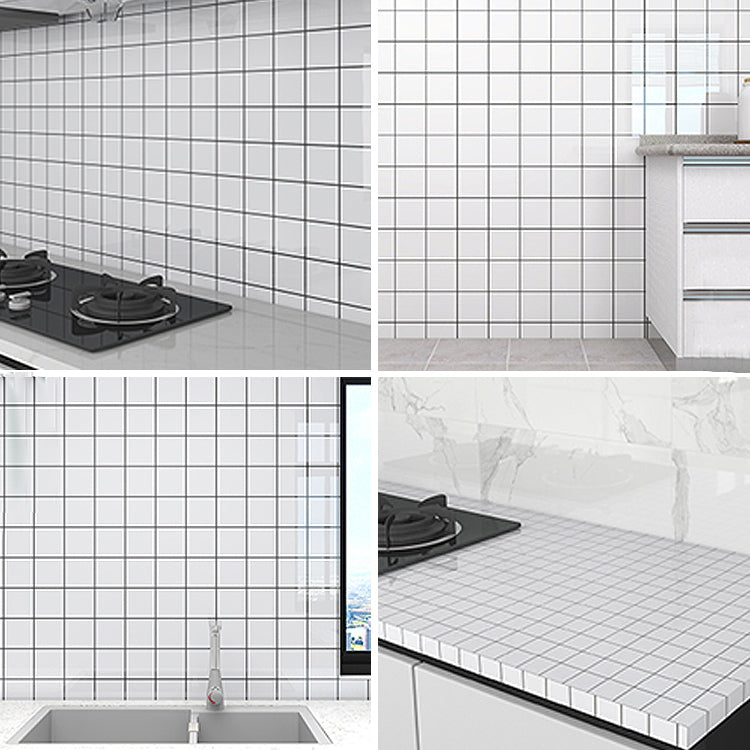 Rectangular Mildew Resistant Tile PVC Singular Peel & Stick Tile for Kitchen