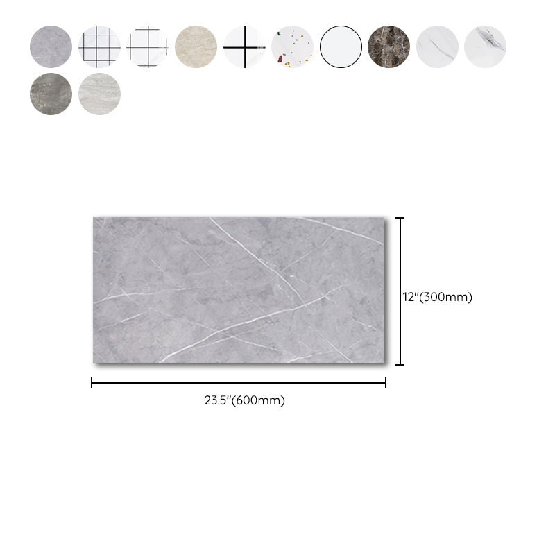 Rectangular Mildew Resistant Tile PVC Singular Peel & Stick Tile for Kitchen