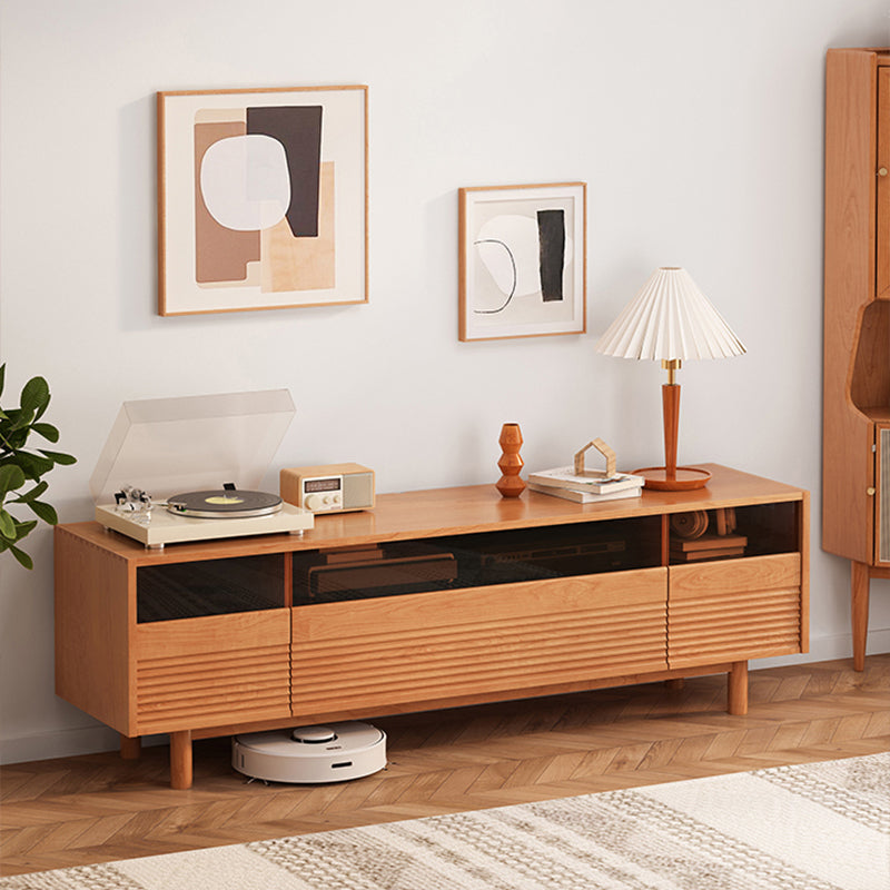 Scandinavian Media Console Wooden TV Console for Living Room