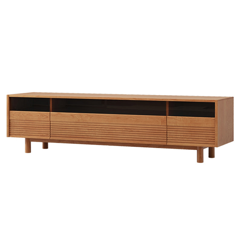 Scandinavian Media Console Wooden TV Console for Living Room