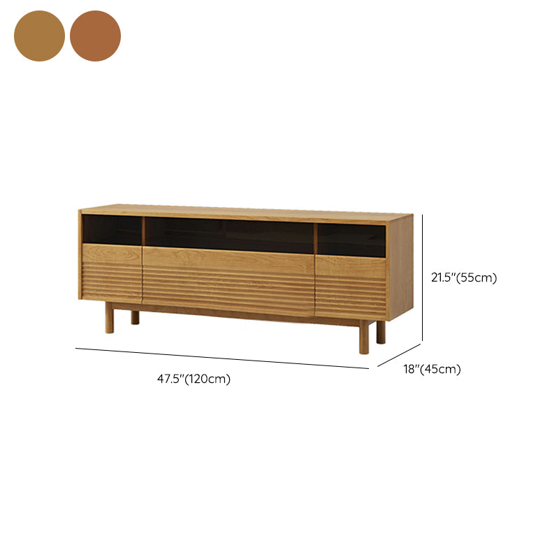 Scandinavian Media Console Wooden TV Console for Living Room