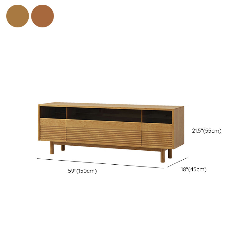 Scandinavian Media Console Wooden TV Console for Living Room