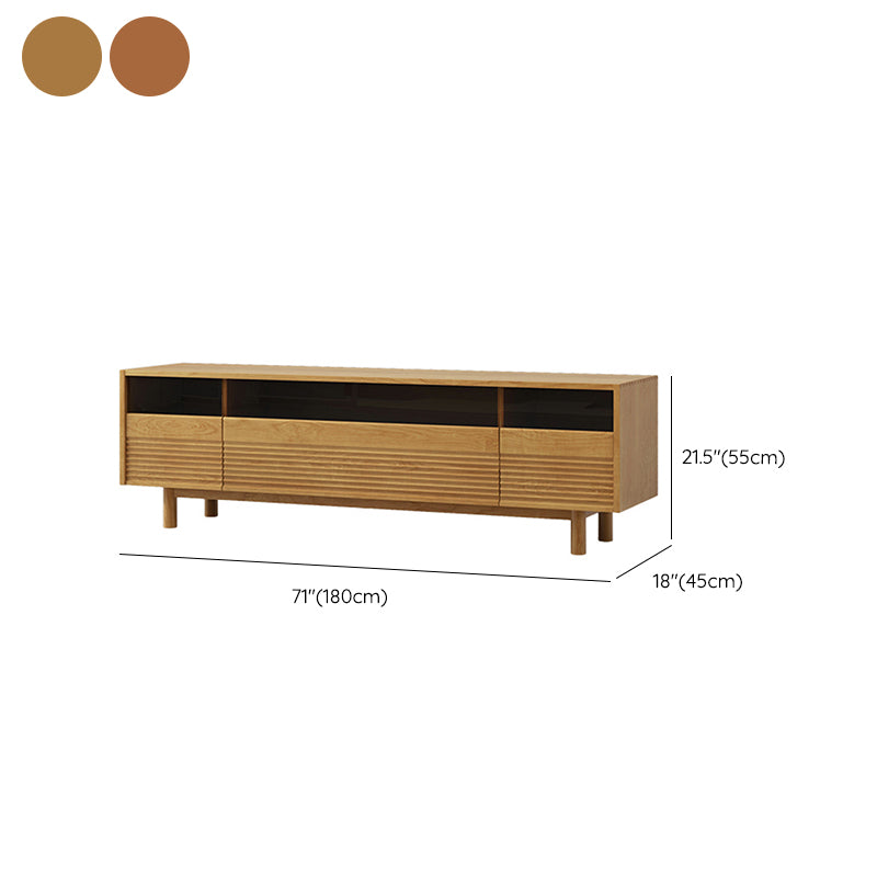 Scandinavian Media Console Wooden TV Console for Living Room