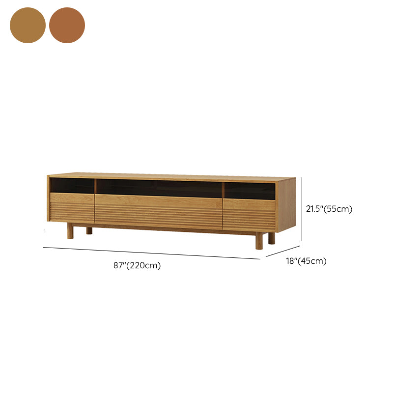 Scandinavian Media Console Wooden TV Console for Living Room