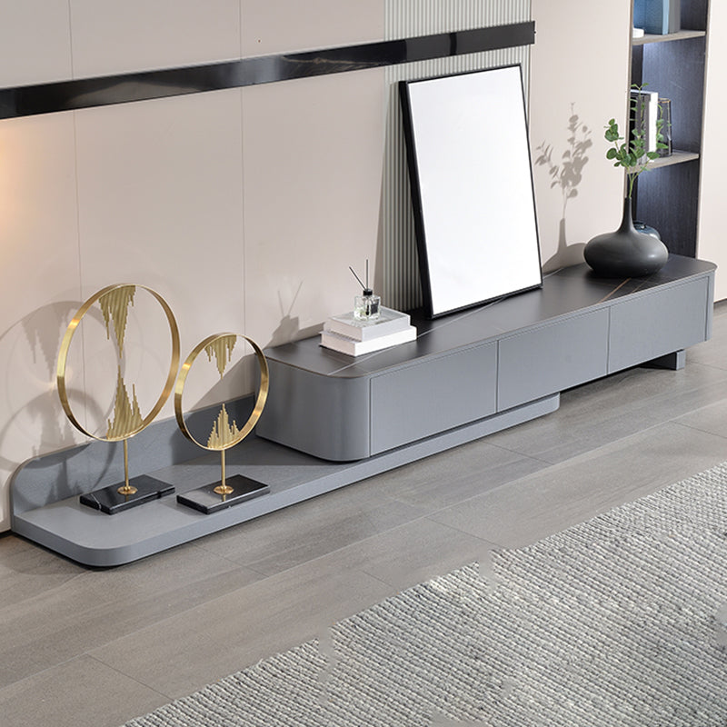 Modern Media Console TV Stand Stone Media Console with 3 Drawers