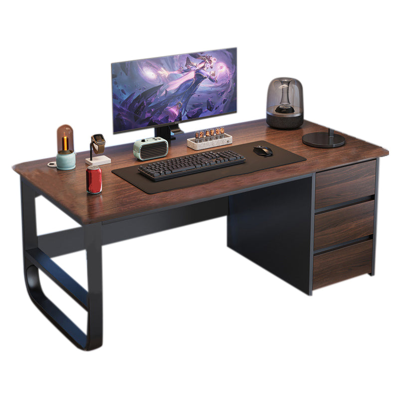 Modern Style Wood Office Desk Rectangular Shape Computer Desk with 2-Legs for Home