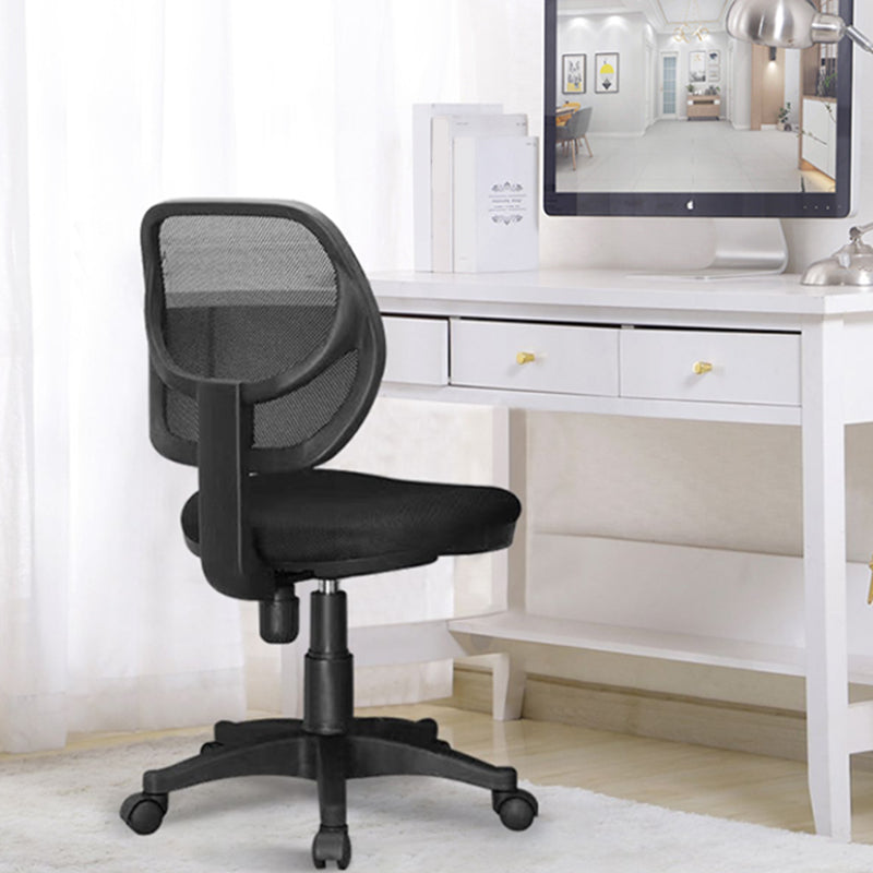 Modern No Arm Desk Chair Wheels Included Conference Chair for Office