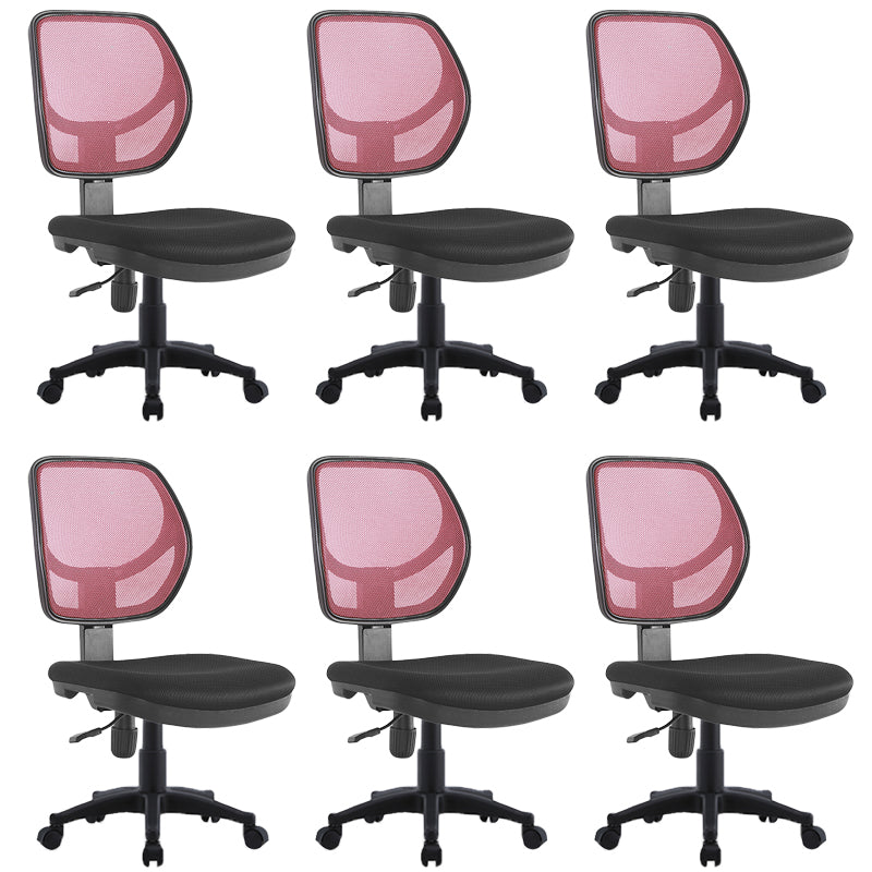 Modern No Arm Desk Chair Wheels Included Conference Chair for Office