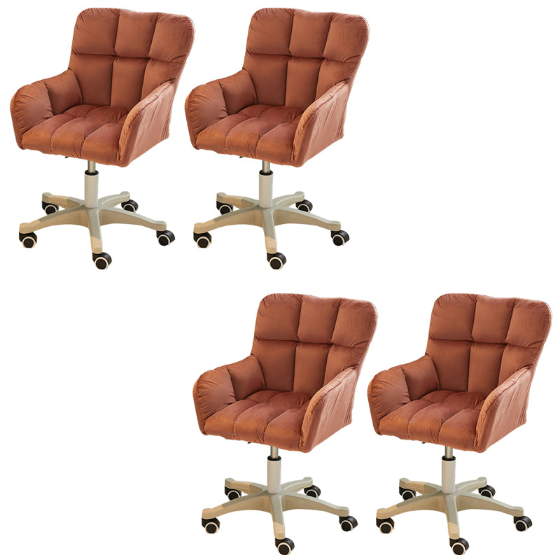 Modern Armless Task Chair Ergonomic Office Chair with Wheels (Pillow not Included)