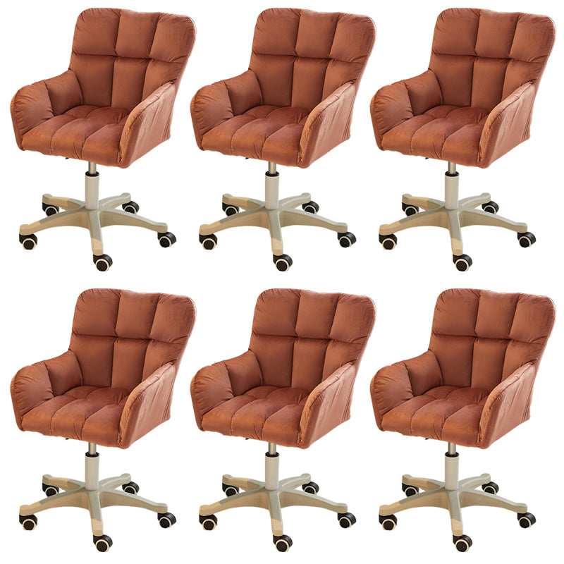 Modern Armless Task Chair Ergonomic Office Chair with Wheels (Pillow not Included)