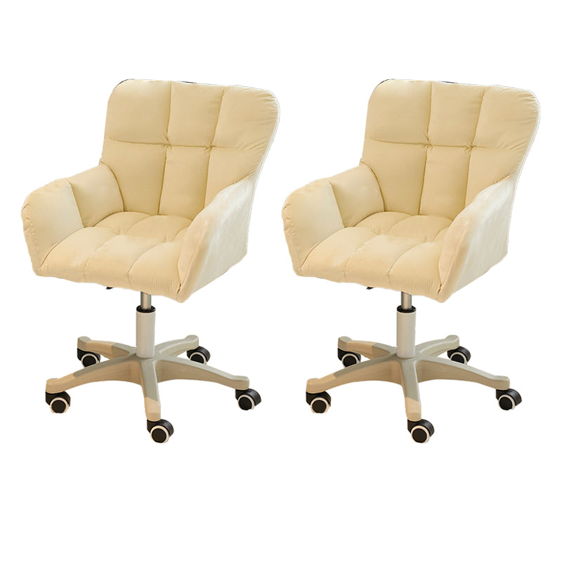 Modern Armless Task Chair Ergonomic Office Chair with Wheels (Pillow not Included)