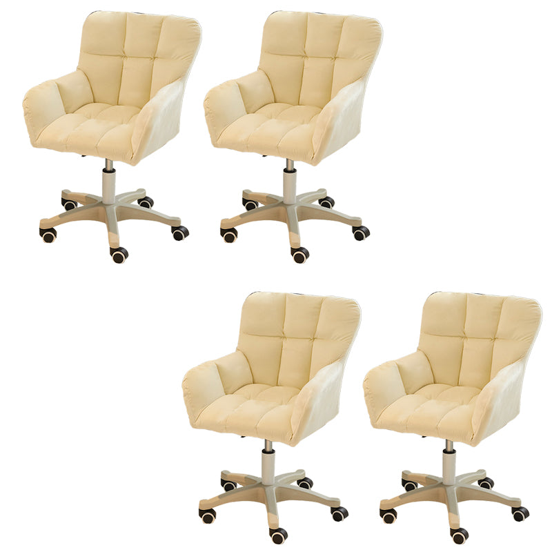 Modern Armless Task Chair Ergonomic Office Chair with Wheels (Pillow not Included)