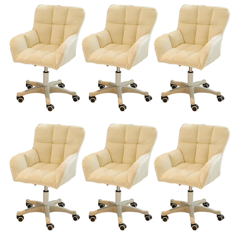 Modern Armless Task Chair Ergonomic Office Chair with Wheels (Pillow not Included)