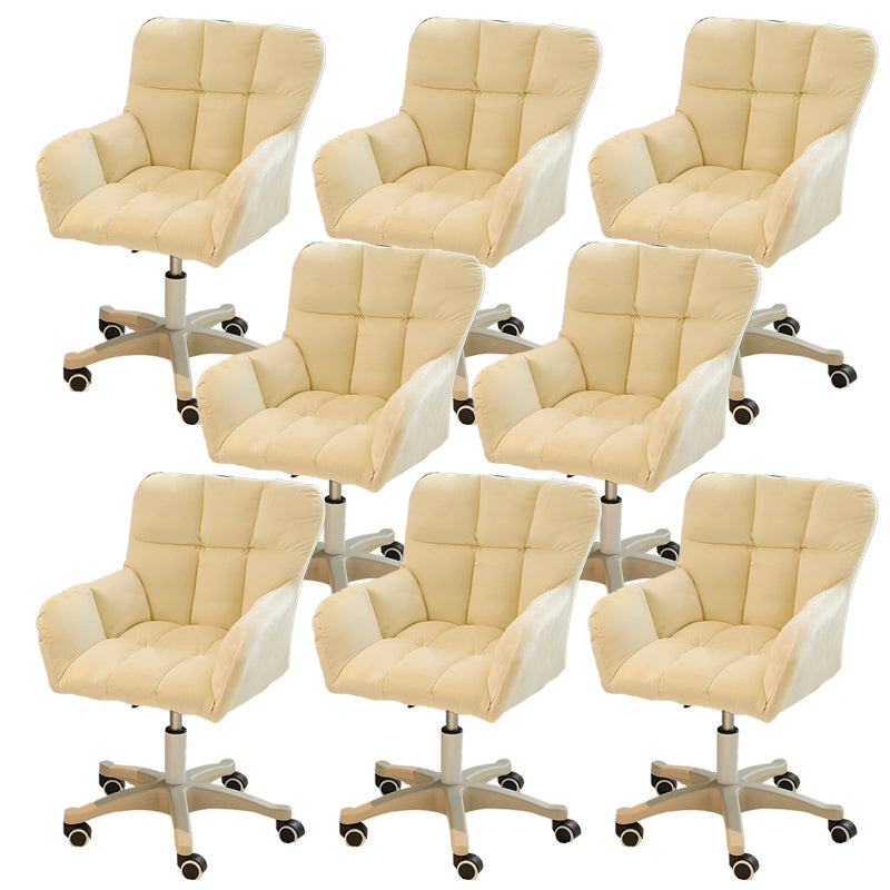 Modern Armless Task Chair Ergonomic Office Chair with Wheels (Pillow not Included)