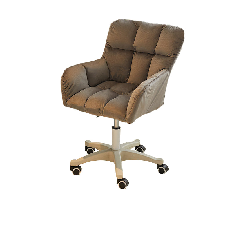 Modern Armless Task Chair Ergonomic Office Chair with Wheels (Pillow not Included)