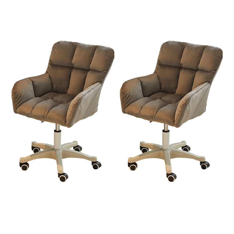 Modern Armless Task Chair Ergonomic Office Chair with Wheels (Pillow not Included)