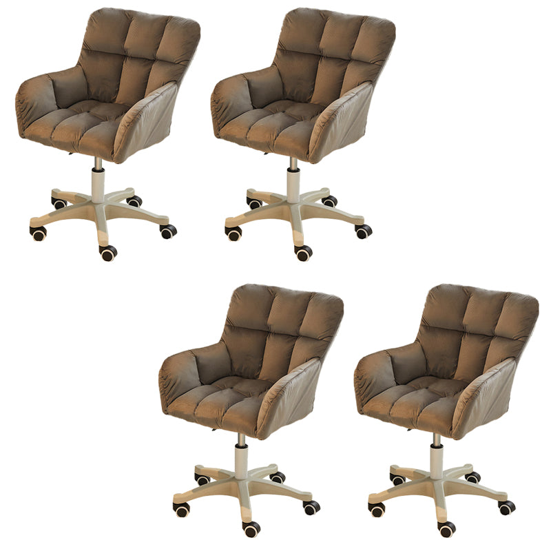 Modern Armless Task Chair Ergonomic Office Chair with Wheels (Pillow not Included)