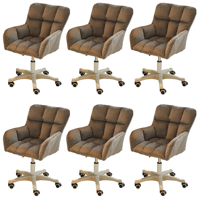 Modern Armless Task Chair Ergonomic Office Chair with Wheels (Pillow not Included)