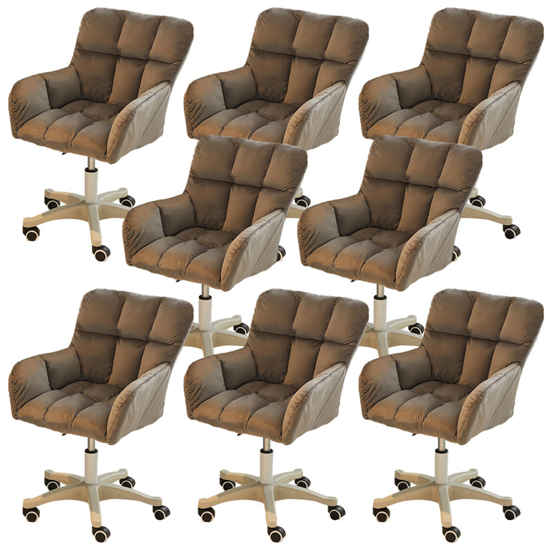 Modern Armless Task Chair Ergonomic Office Chair with Wheels (Pillow not Included)