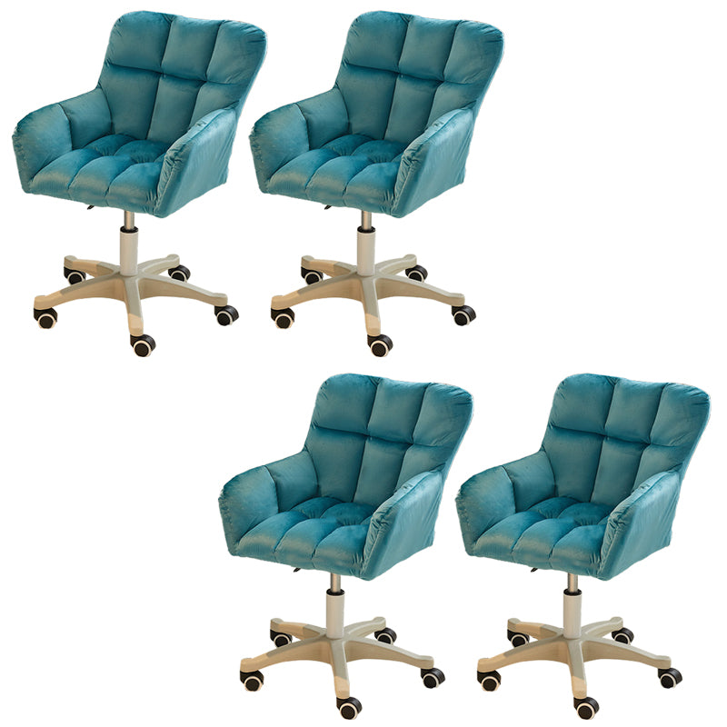 Modern Armless Task Chair Ergonomic Office Chair with Wheels (Pillow not Included)