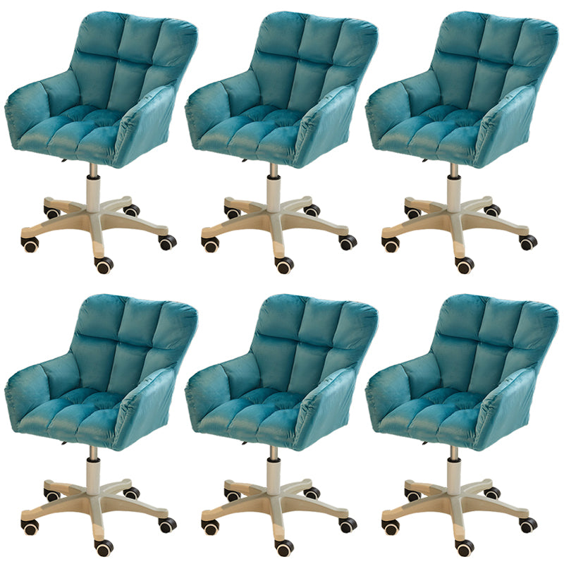 Modern Armless Task Chair Ergonomic Office Chair with Wheels (Pillow not Included)