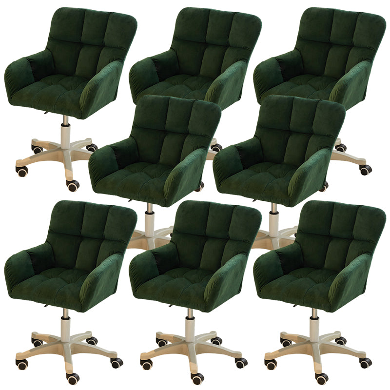 Modern Armless Task Chair Ergonomic Office Chair with Wheels (Pillow not Included)