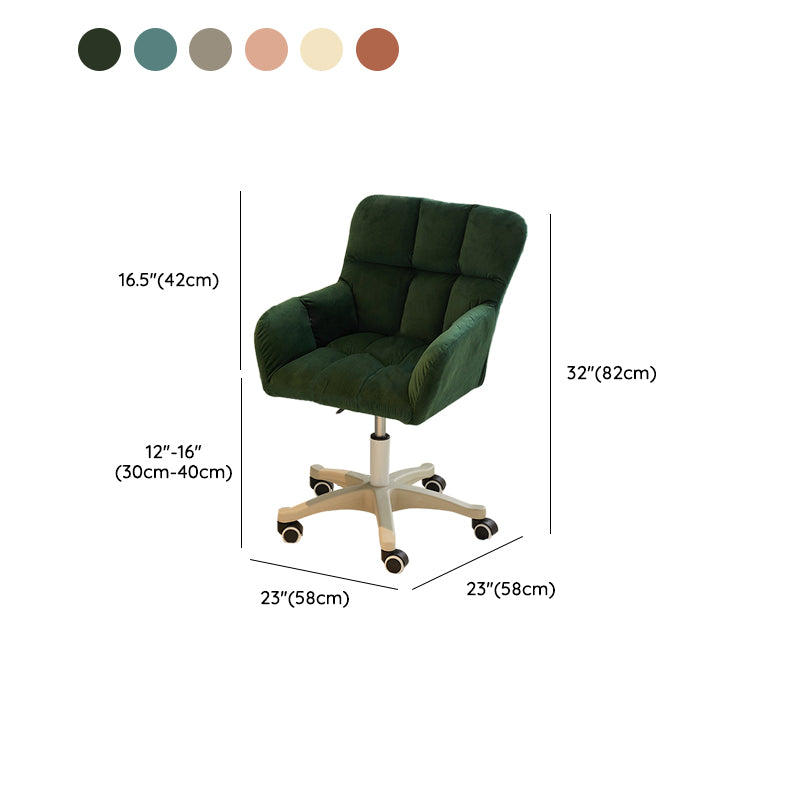 Modern Armless Task Chair Ergonomic Office Chair with Wheels (Pillow not Included)