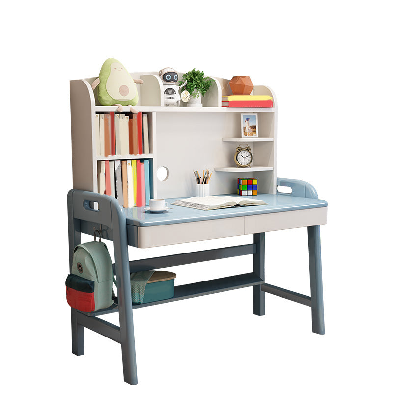 23.6" Width Child Desk Writing Desk with Drawer Solid Wood Kids Desk