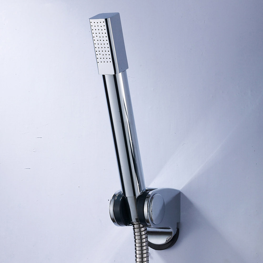 Simple Handheld Shower Head Square 304 Stainless Steel Shower Head