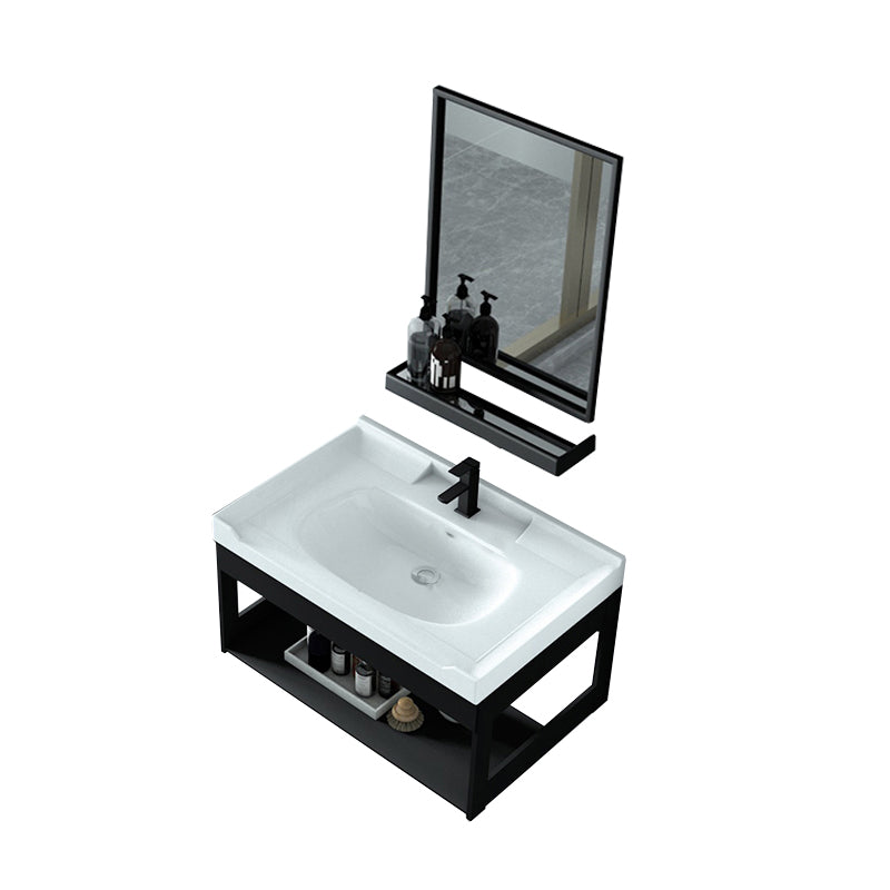 Modern Bathroom Vanity Set Wall Mount Single-Sink Bathroom Sink Vanity