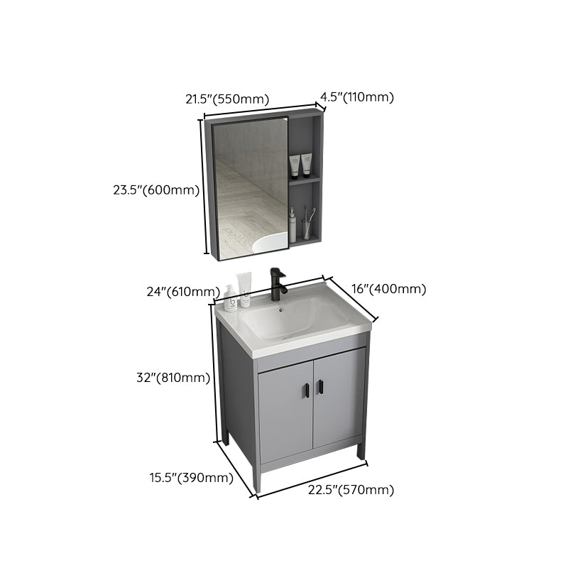 Modern Bathroom Vanity Set Freestanding Single-Sink Bathroom Sink Vanity