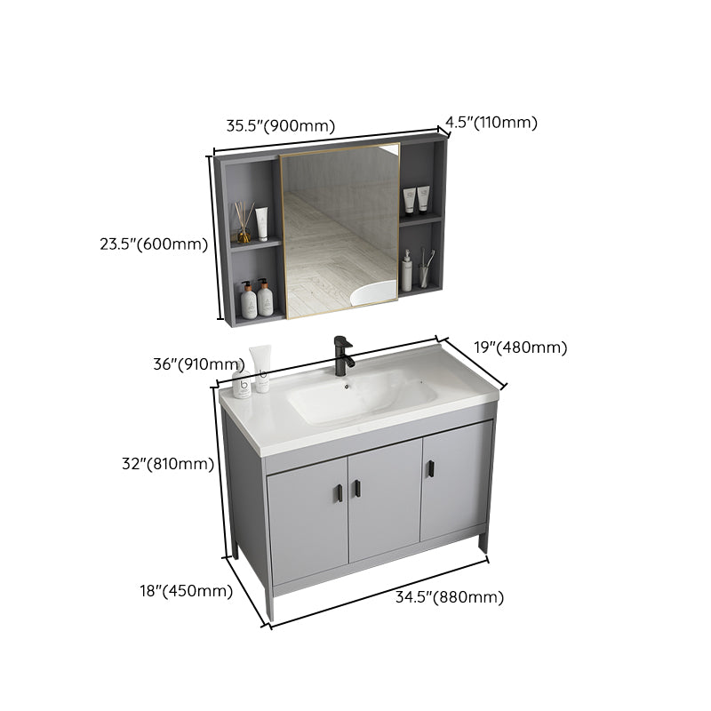 Modern Bathroom Vanity Set Freestanding Single-Sink Bathroom Sink Vanity