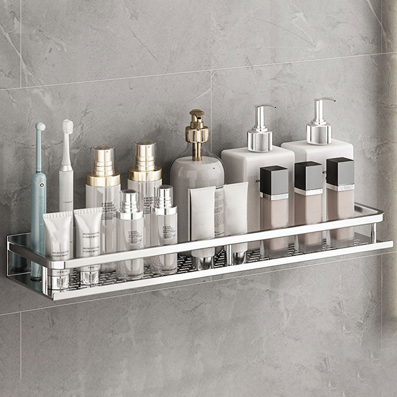 Silver Bathroom Accessory Set Metal 1/2/3 - Piece Bath Shelf