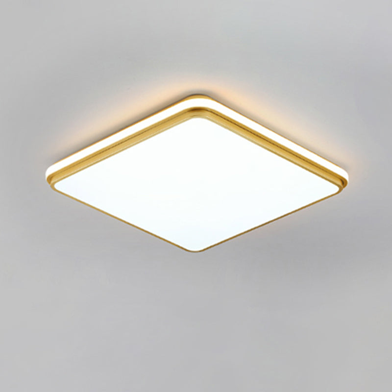 Minimalism Ceiling Light Fixture Gold LED Flush Mount for Bedroom