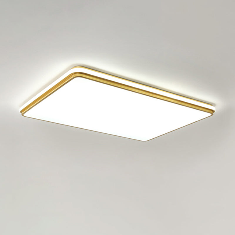 Minimalism Ceiling Light Fixture Gold LED Flush Mount for Bedroom