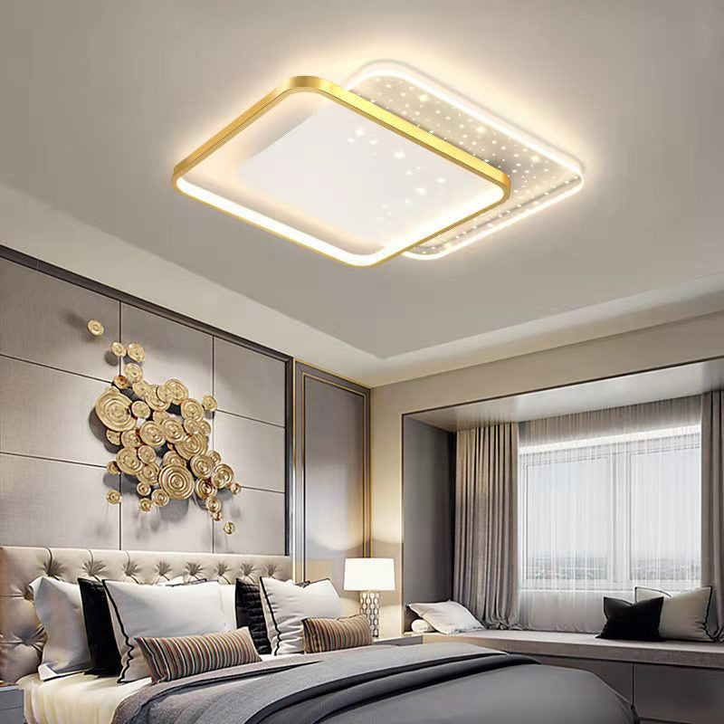 Geometric Flush Mount Fixture Contemporary Metal Flush Light for Bedroom