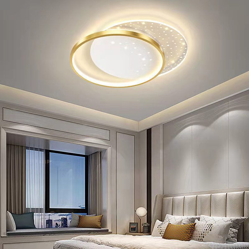 Geometric Flush Mount Fixture Contemporary Metal Flush Light for Bedroom