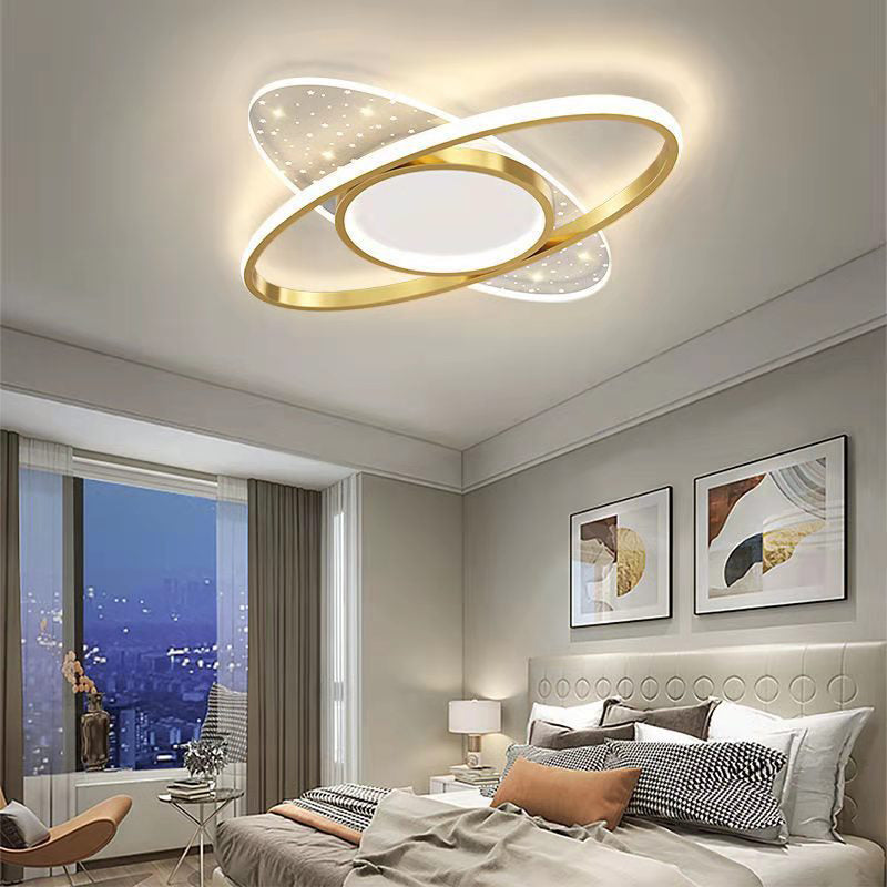 Geometric Flush Mount Fixture Contemporary Metal Flush Light for Bedroom