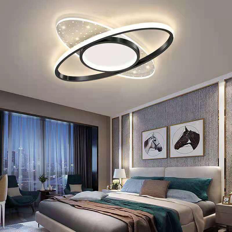 Geometric Flush Mount Fixture Contemporary Metal Flush Light for Bedroom