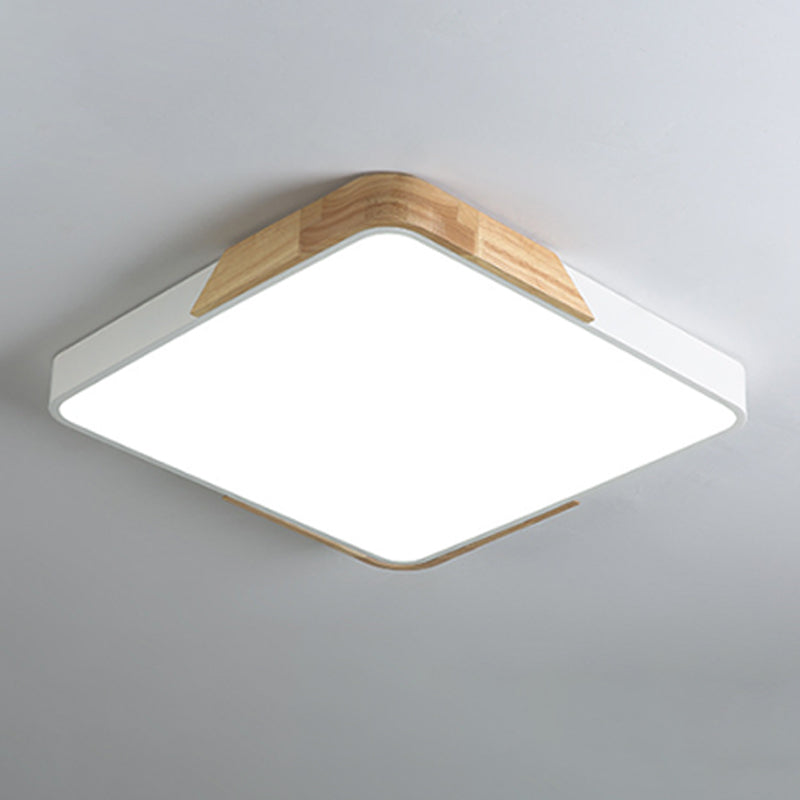 Square Flush Mount Fixture Contemporary Metal 1 Light Flush Light