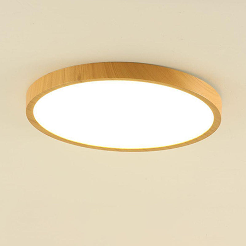 Modern Metal Flush Mount Circle Shape Ceiling Light with Plastic Shade for Study