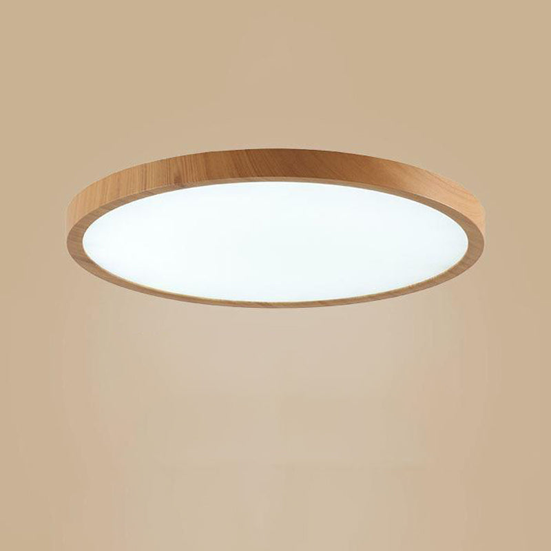 Modern Metal Flush Mount Circle Shape Ceiling Light with Plastic Shade for Study