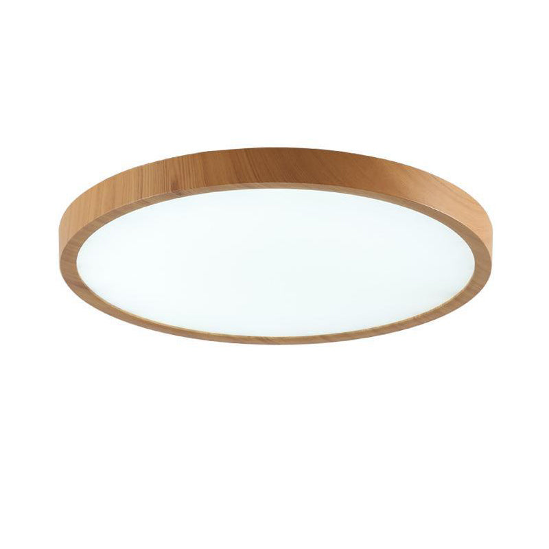 Modern Metal Flush Mount Circle Shape Ceiling Light with Plastic Shade for Study