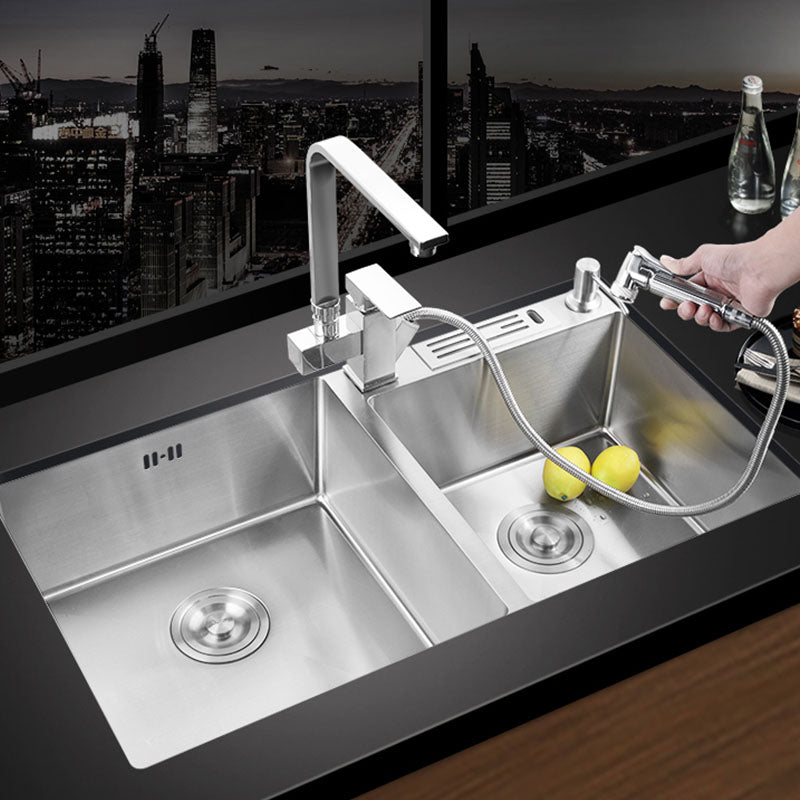 Modern Kitchen Bar Sink Stainless Steel with Basket Strainer Kitchen Sink