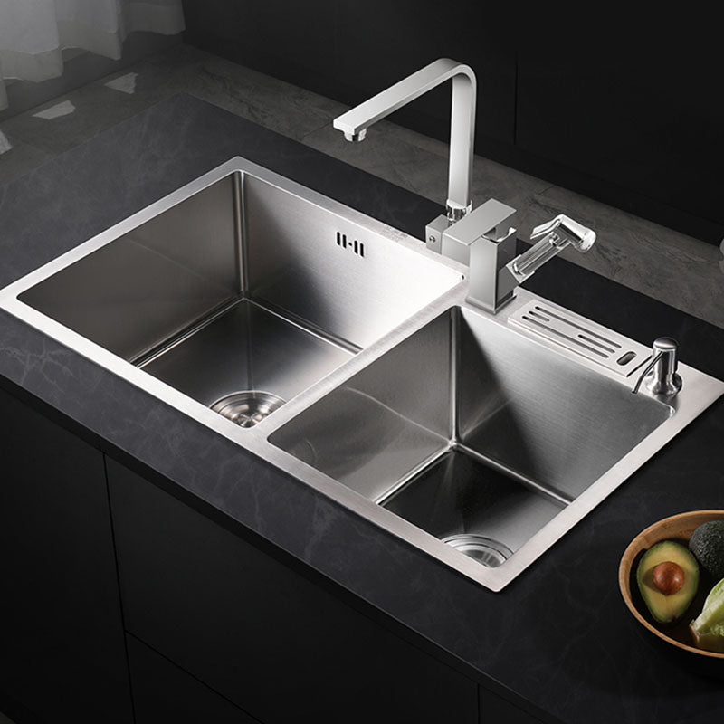 Modern Kitchen Bar Sink Stainless Steel with Basket Strainer Kitchen Sink