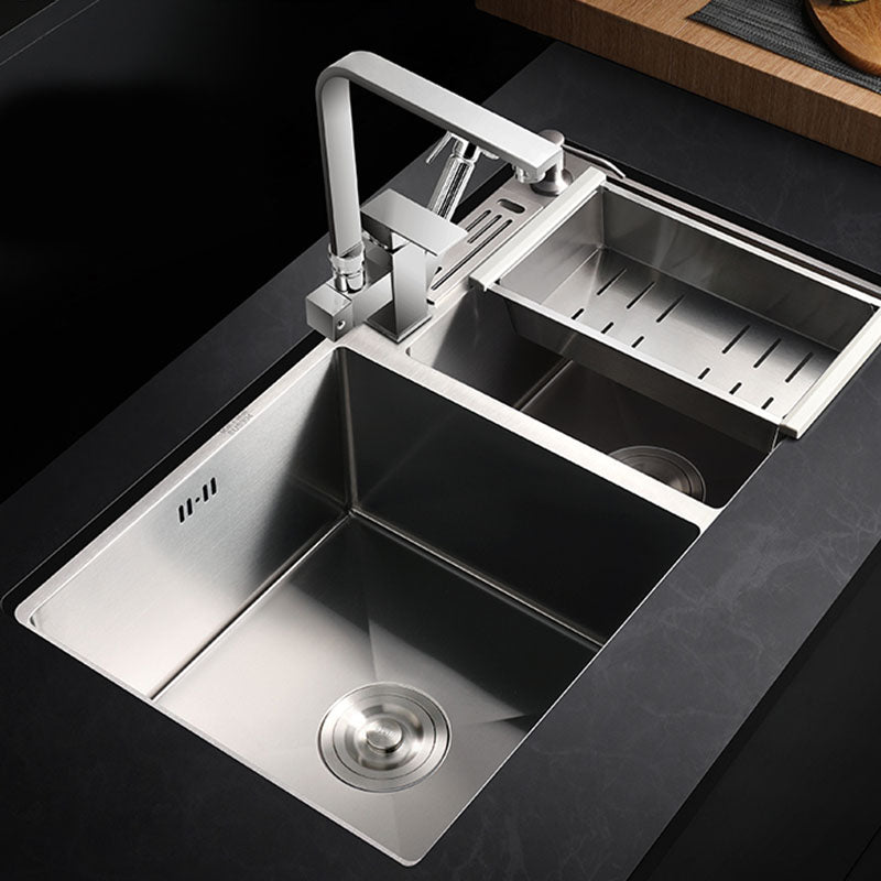 Modern Kitchen Bar Sink Stainless Steel with Basket Strainer Kitchen Sink