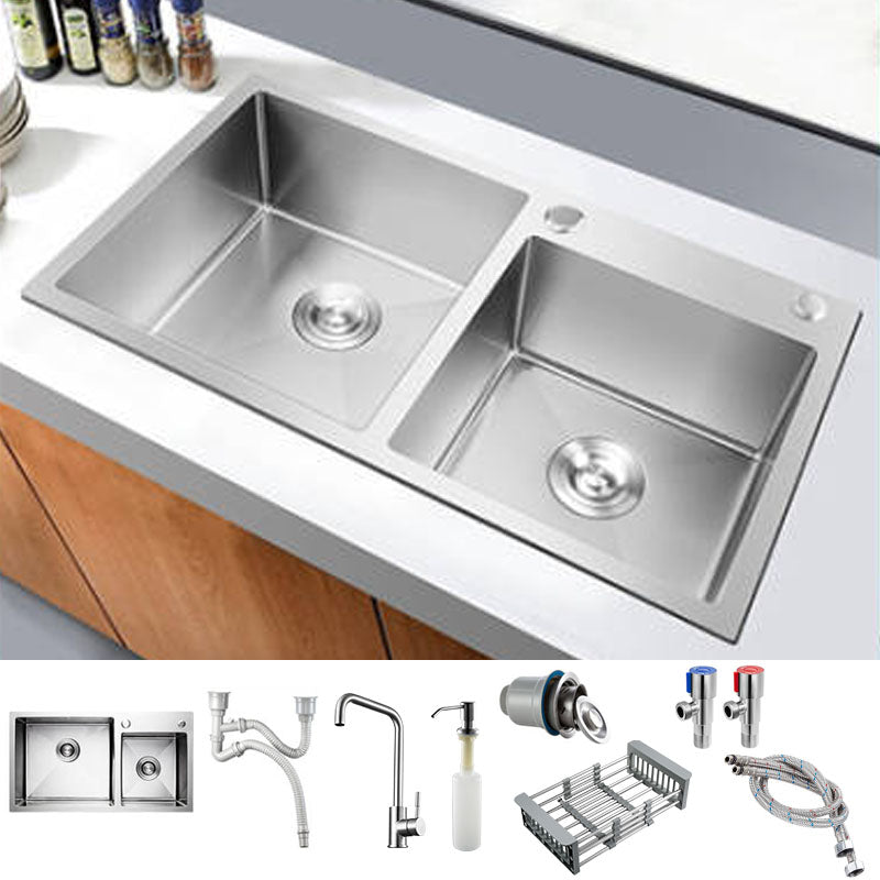 Modern Kitchen Bar Sink Stainless Steel with Basket Strainer Kitchen Sink