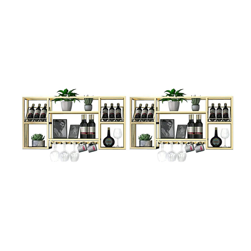 Modern Simple Wine Rack Iron Shelf Wall Mounted Wine Rack for Kitchen