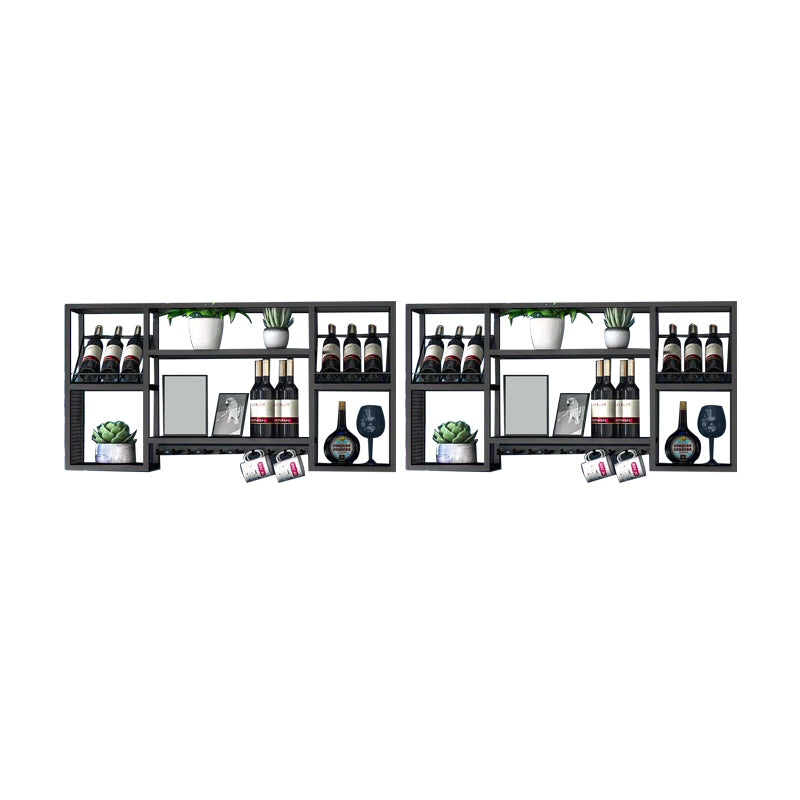 Modern Simple Wine Rack Iron Shelf Wall Mounted Wine Rack for Kitchen